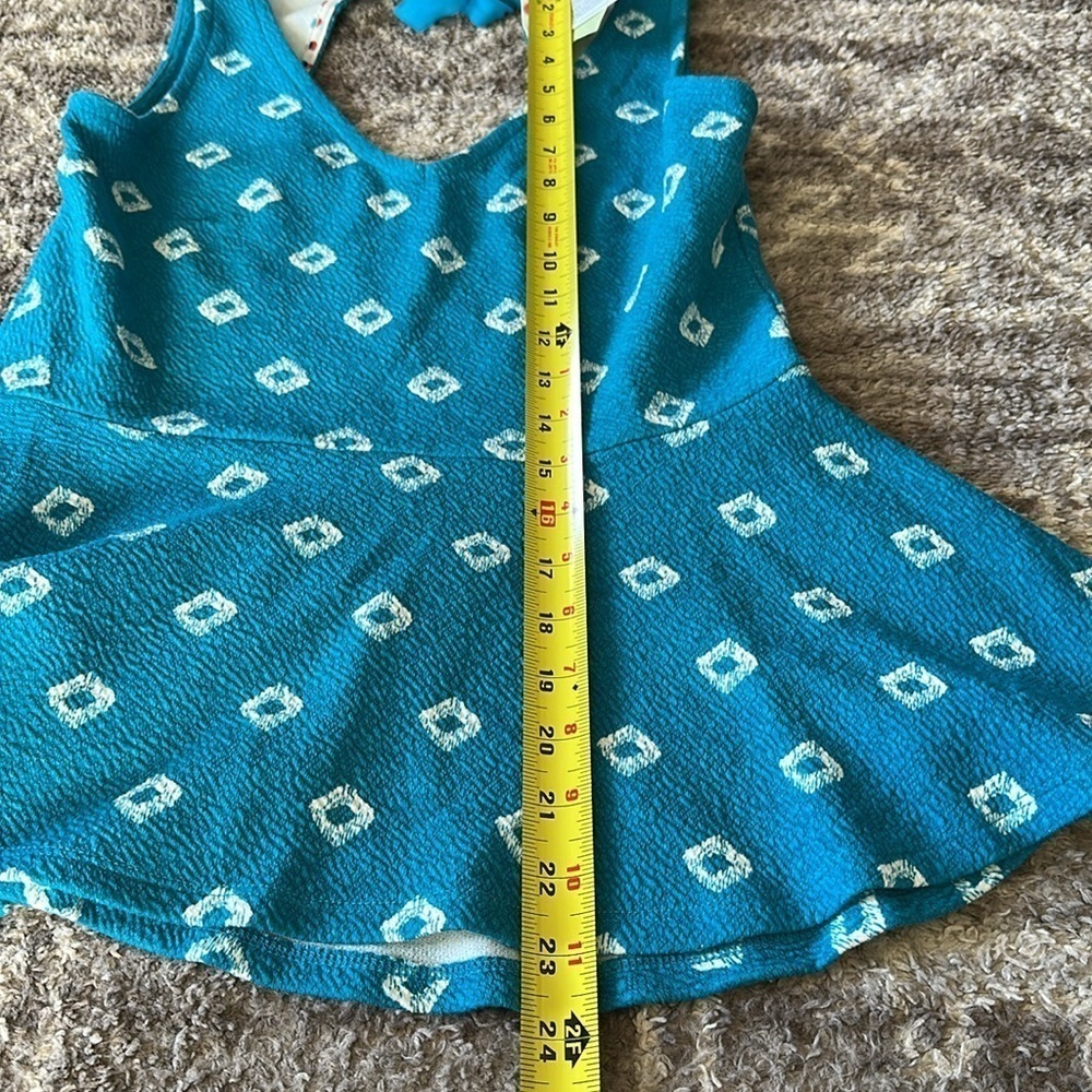 NWT Anthropologie Postmark Flynn Peplum Tank Top Tie Back - Picture 5 of 8